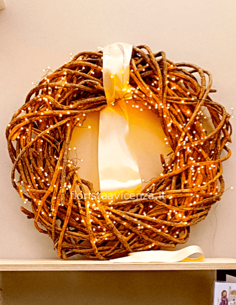 Ghirlanda Natalizia legno naturale
